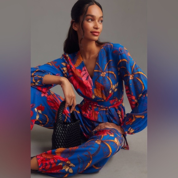FARM Rio Pants - Farm Rio x Anthropologie Tropical Jumpsuit Size XS NWT